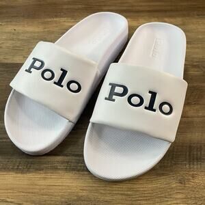 Polo Ralph Lauren Cayson White Slides Women’s Size 8